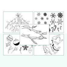 Afbeelding in Gallery-weergave laden, Raamtekening met stift - sneeuwpret