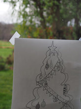 Afbeelding in Gallery-weergave laden, Raamtekening met stift - sneeuwpret
